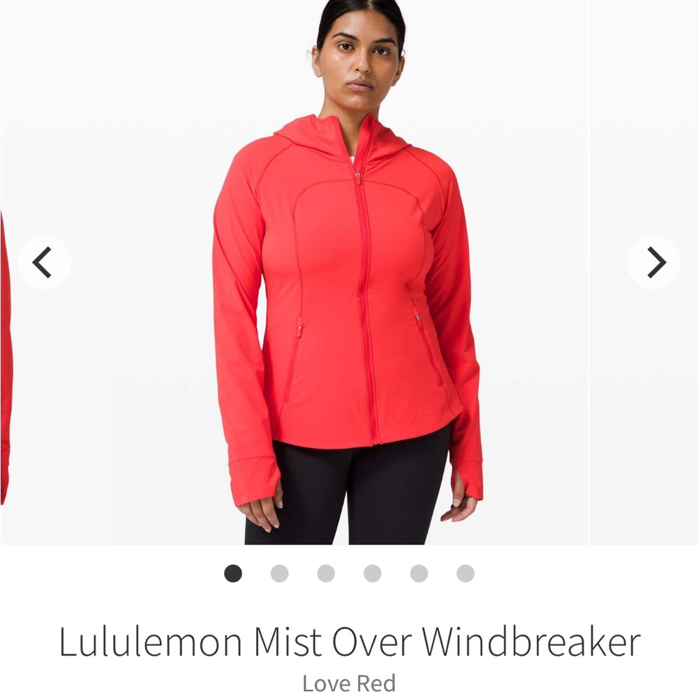 Lululemon Mist Over Windbreaker size 8.  Love Red EUC.